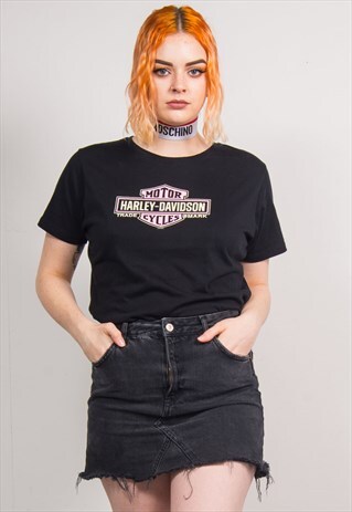HARLEY-DAVIDSON VINTAGE 90'S BLACK T-SHIRT