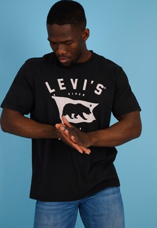 VINTAGE LEVI'S T-SHIRT IN BLACK NT37B