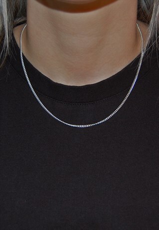 18" SILVER CURB CHAIN