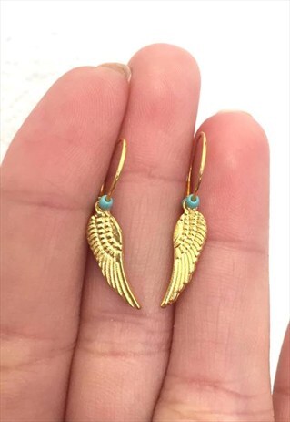 GOLD BEADED WING HOOP