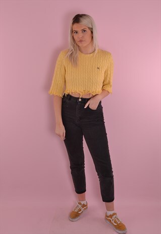 RALPH LAUREN CROPPED AND DISTRESSED JUMPER GJ2021