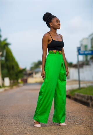 VINTAGE STYLE AFRICAN PRINT WRAP TROUSERS