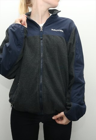 NAUTICA - GREY EMBROIDERED FLEECE - XLARGE