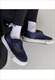 LOW TOP SKATE SNEAKERS RETRO CLASSIC BLACK TOE CHECK SHOES 
