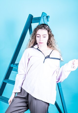 VINTAGE FLEECE IN PINK WITH A 1/4 ZIP