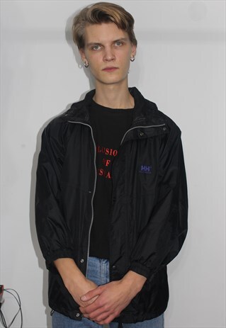 VINTAGE 90' OLDSCHOOL COOL BLACK HALLY HANSEN UNISEX JACKET