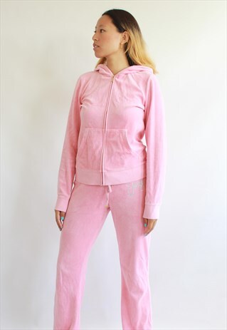 juicy couture pink velour tracksuit