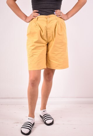 UNITED COLORS OF BENETTON WOMENS VINTAGE SHORTS W30 YELLOW 9