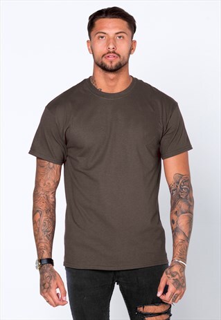 ESSENTIAL BLANK T-SHIRT - DARK BROWN MOCHA