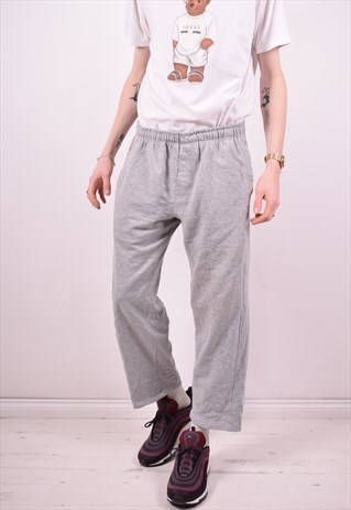 CHAMPION MENS VINTAGE TRACKSUIT TROUSERS W32 L26 GREY 90'S