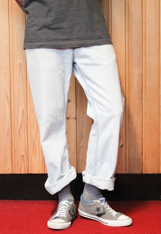 VINTAGE BLUE LEVI'S 527 PAINT JEANS