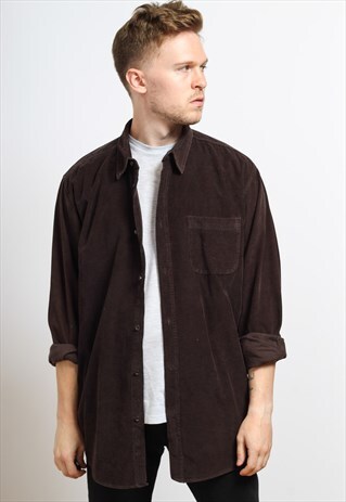 VINTAGE CORDUROY SHIRT BROWN