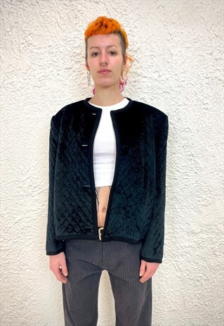 OLIVER BY VALENTINO EARLY 90S CROP QUILTED JACKET