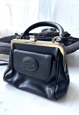 Vintage Mini Black Leather Bag 