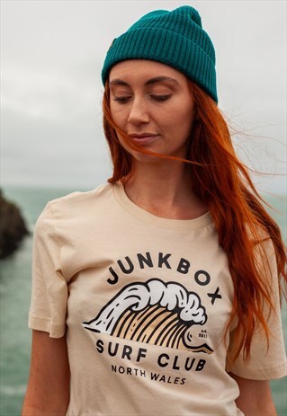 SHORT-SLEEVED TSHIRT CREAM SURF CLUB COLOUR GRAPHIC PRINT