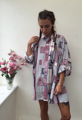 CRAZY PATTERN OVERSIZED RETRO VINTAGE UNISEX FESTIVAL SHIRT