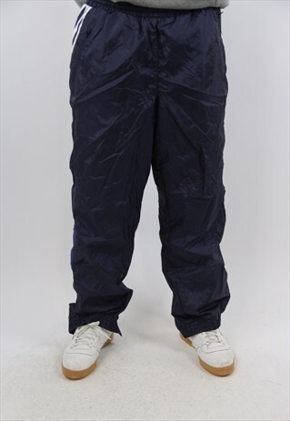 VINTAGE ADIDAS NAVY SHELL TRACKSUIT BOTTOMS