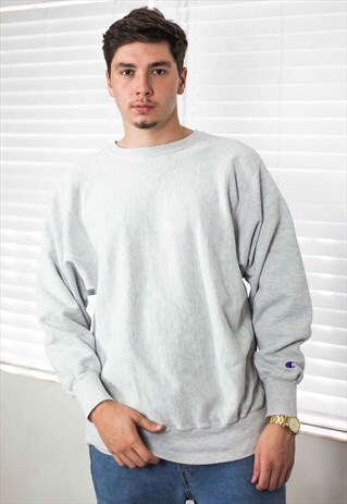 VINTAGE CHAMPION SWEATSHIRT REVERSE WEAVE LOGO 90S XL 23.2