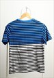 VINTAGE POLO RALPH LAUREN LOGO CREWNECK STRIPED T-SHIRT M