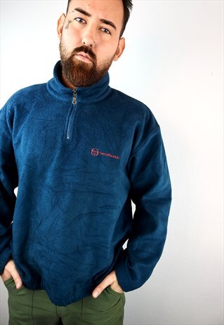 VINTAGE RARE SERGIO TACCHINI 1/4 ZIP FLEECE JUMPER