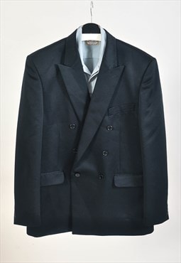 Vintage 90s double breasted blazer jacket in black
