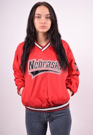 STARTER WOMENS VINTAGE PULLOVER JACKET LARGE RED 90'S