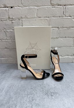 Charlotte Olympia Suede & Perspex Heels Size UK 2.5