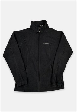 Vintage Columbia embroidered black fleece jacket