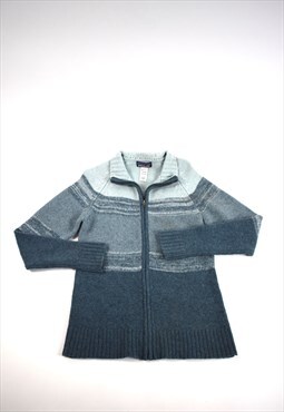 Vintage 90s Patagonia Blue Wool Zip Up Jumper 