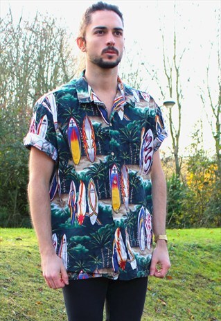 VINTAGE 90S HAWAIIAN USA SHIRT - XL - MADE IN HAWAII