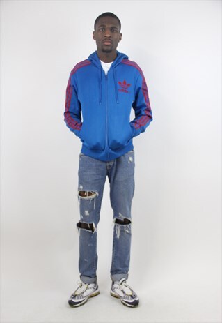 VINTAGE ADIDAS ZIP UP HOODIE