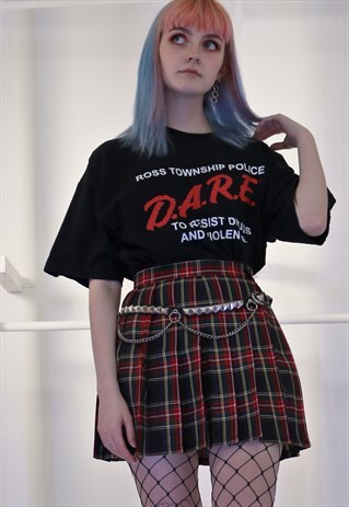 TARTAN CHECK PLEATED MINI