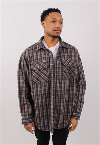 Vintage Mens Carhart Blue Flannel Shirt