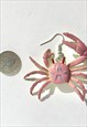 HANDMADE CUTE & WEIRD FUNKY FESTIVAL UNISEX CRAB EARRINGS