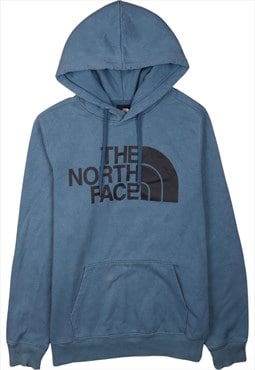 Vintage 90's The North Face Hoodie Spellout Pullover Blue