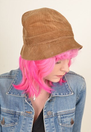 VINTAGE CORD BUCKET HAT BEIGE