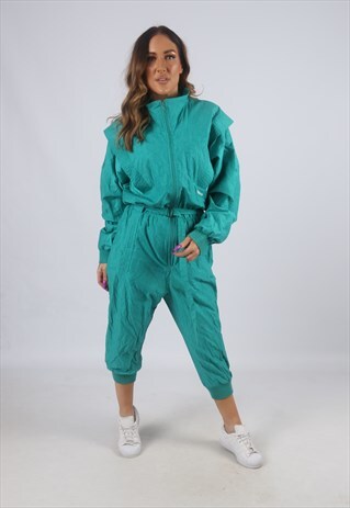 RARE VINTAGE 1980'S ADIDAS TRACKSUIT UK L 14 (KBY)