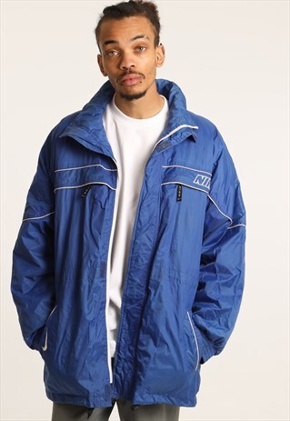 VINTAGE NIKE EMBROIDERED SPELLOUT PADDED JACKET