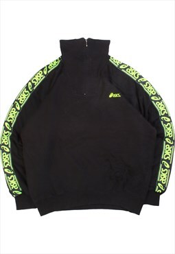 Vintage 90's Asics Sweatshirt Quarter Zip Heavyweight