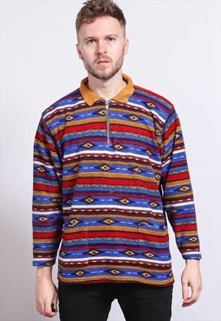 VINTAGE HALF ZIP FLEECE TOP