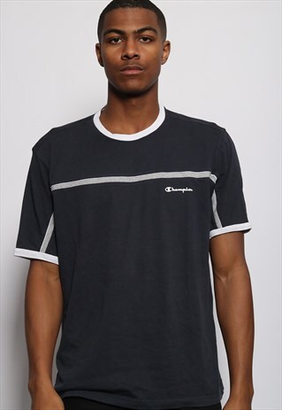 VINTAGE CHAMPION LOGO T-SHIRT NAVY BLUE
