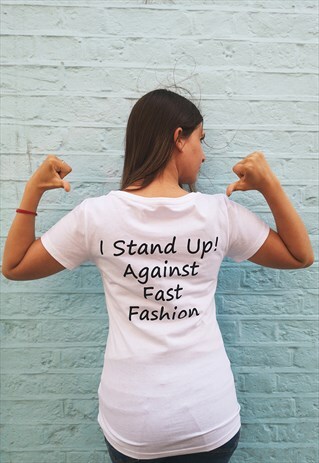 WHITE FAIRWEAR ORGANIC COTTON MADE FASHION REVOLUTION SHIRT