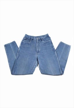Vintage 90s high waisted slim fit mid wash blue denim jeans