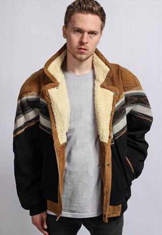VINTAGE AZTEC SHERPA JACKET