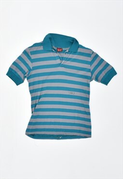 Vintage 90's Ellesse Polo Shirt Stripes Blue