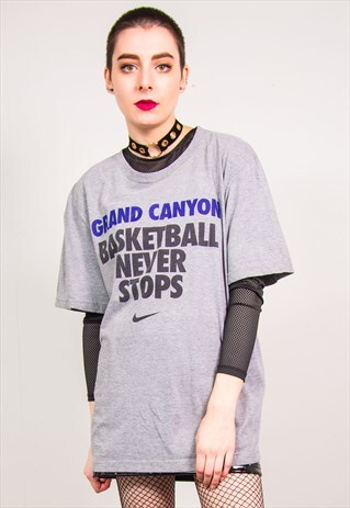 NIKE VINTAGE 90'S GREY GRAND CANYON PRINT T-SHIRT