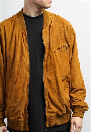 VINTAGE SUEDE BOMBER JACKET