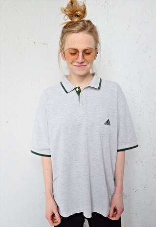 ADIDAS VINTAGE WHITE POLO T-SHIRT
