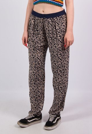 VINTAGE 90'S LEOPARD PRINT HIPPIE TROUSERS