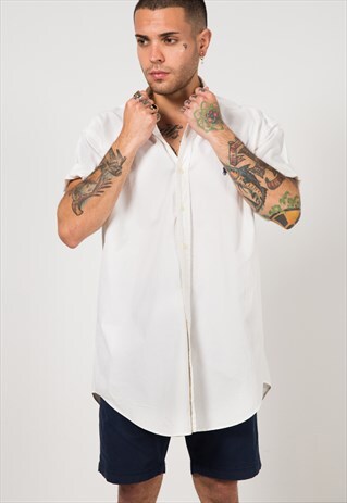 VINTAGE 80S POLO RALPH LAUREN SHORT SLEEVE SHIRT 0083 /100-4